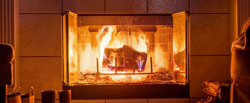 Mendota Hearth Landscape Fireplace Installation in Centreville, Virginia