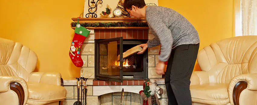 Rusted Metal Fireplace Restoration in Centreville, Virginia